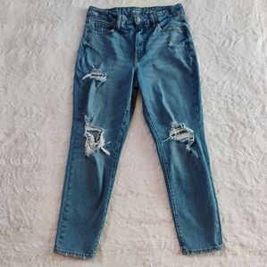 Old Navy Distressed High Rise O.G. Straight Ankle Jeans